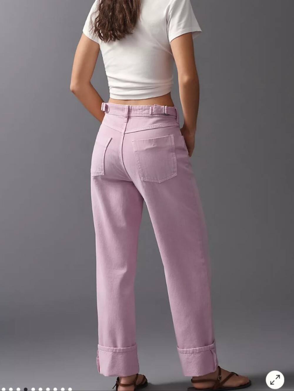 Pilcro Celeste Mid Rise Relaxed Jeans Pink - Picture 2 of 14